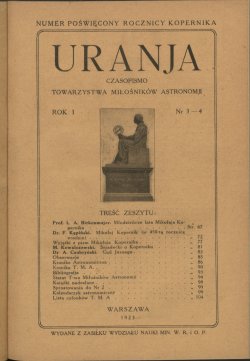 Urania nr 3-4/1922 (Uranja nr 3-4/1922)