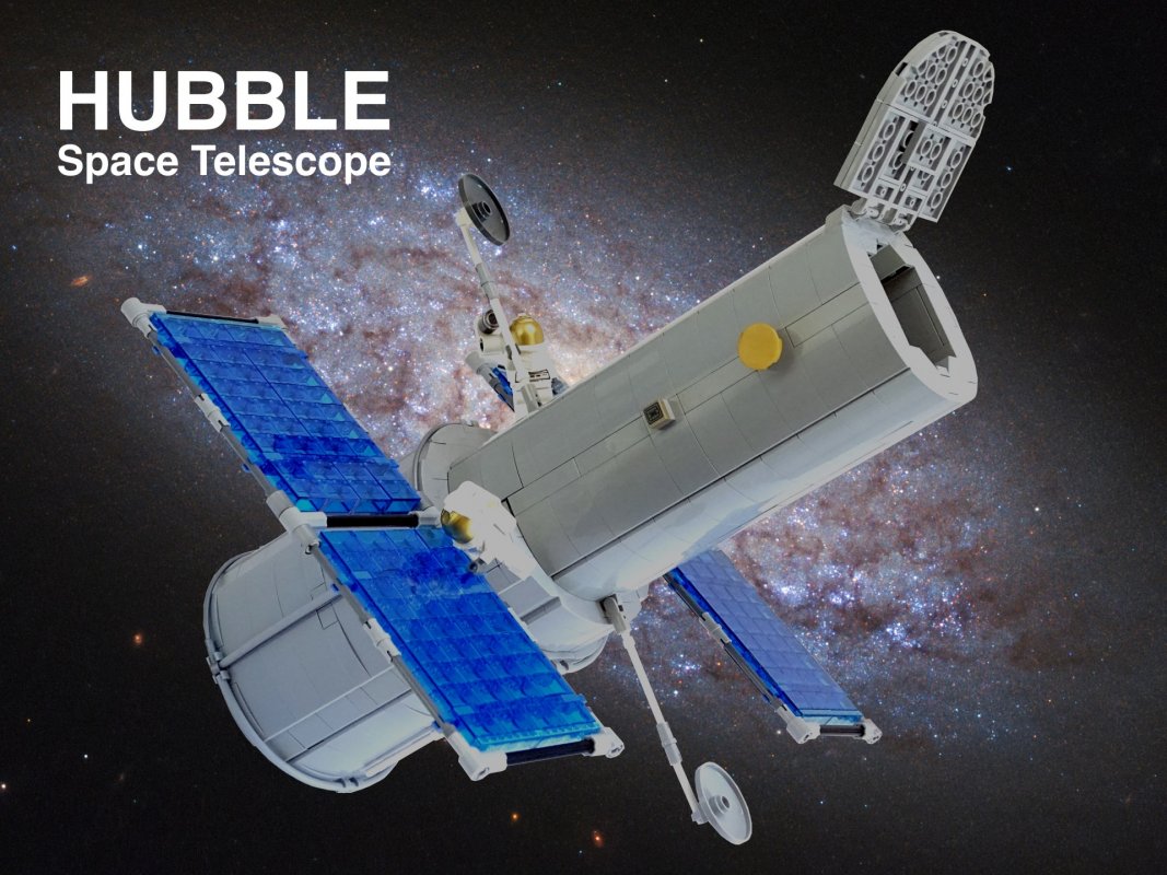 Model Kosmicznego Teleskopu Hubble'a z klocków LEGO