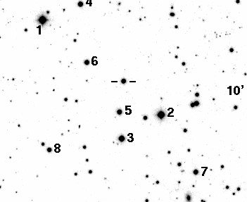 Położenie blazara S5 0716+714 na niebie. Źródło: astro.wku.edu/observatory/s50716+714.html