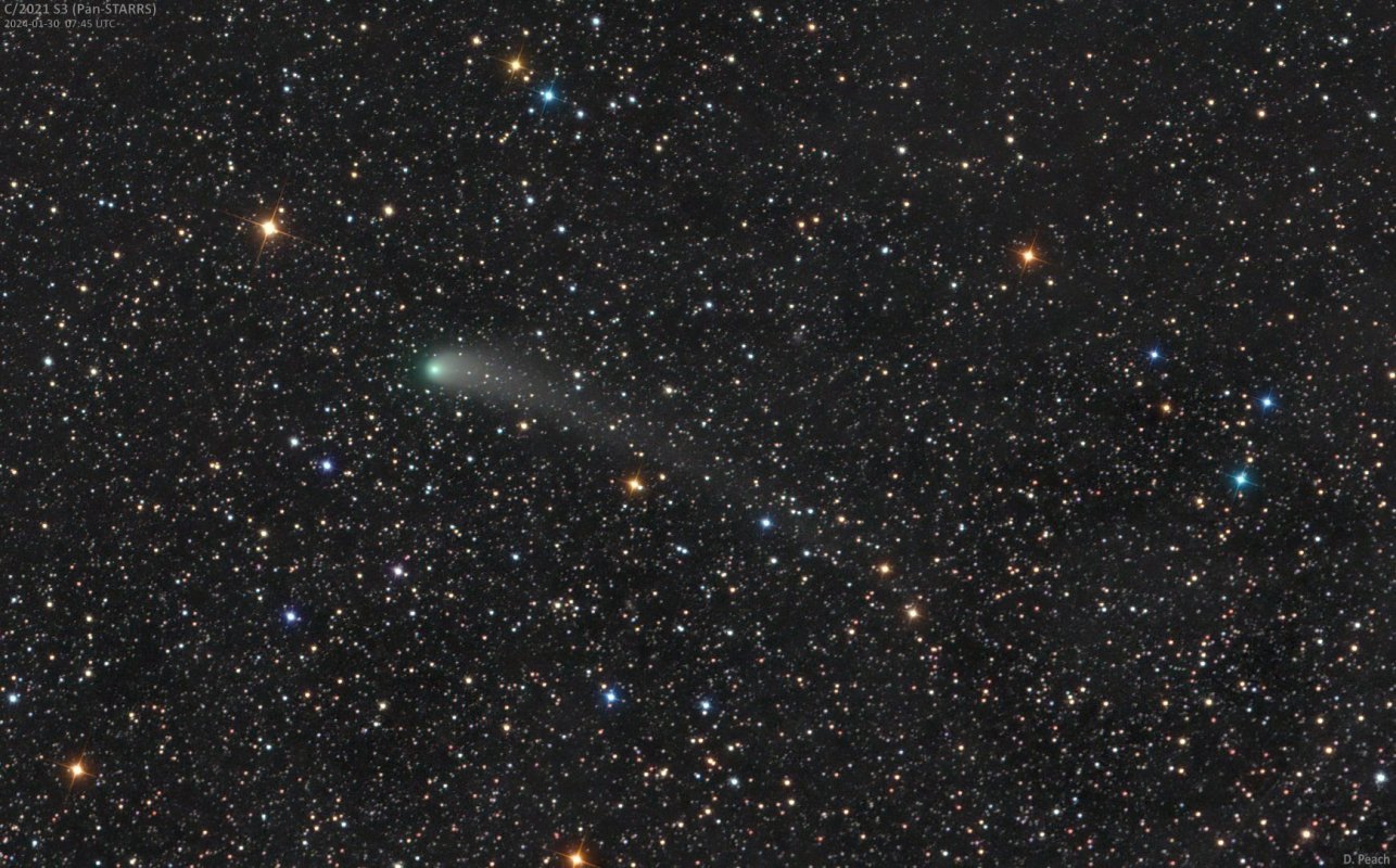 Kometa C/2021 S3 Panstarrs. Styczeń 2024.