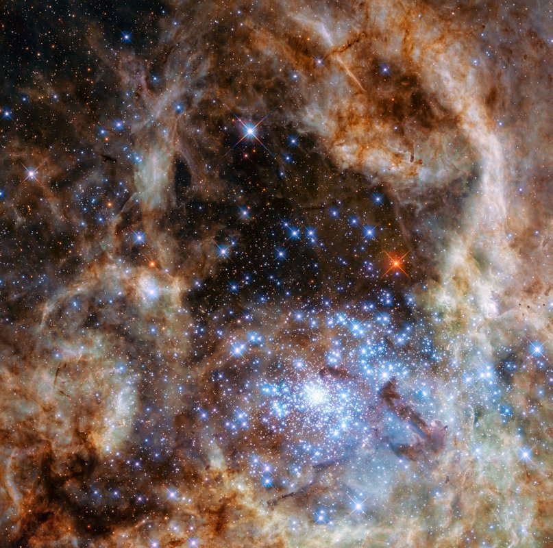 Gromada otwarta R136 w Mgławicy Tarantula w Wielkim Obłoku Magellana