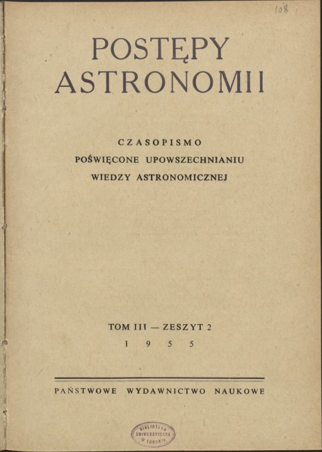 Postępy Astronomii nr 2/1955