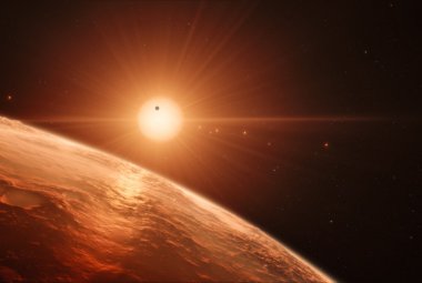 Jedna z planet w układzie TRAPPIST-1 w wizji artysty
