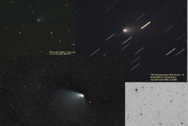 Zestaw zdjęć komet z Archiwum Fotografii Komet